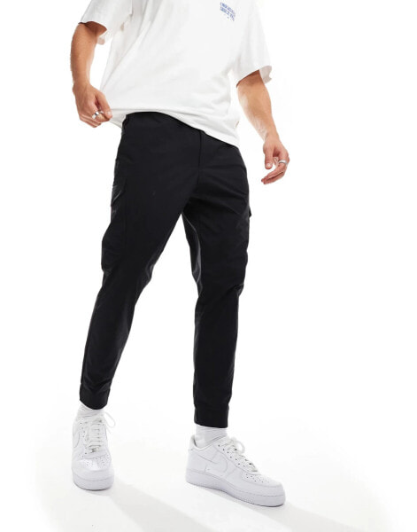 BOSS GREEN t-urbanex cargo trousers in black