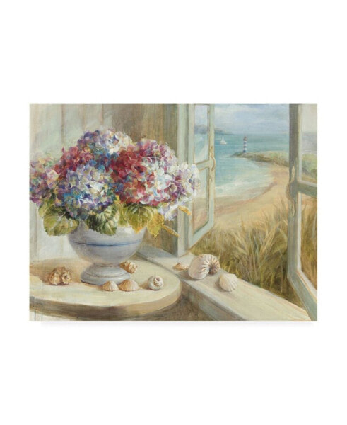 Danhui Nai Coastal Hydrangea Canvas Art - 15.5" x 21"