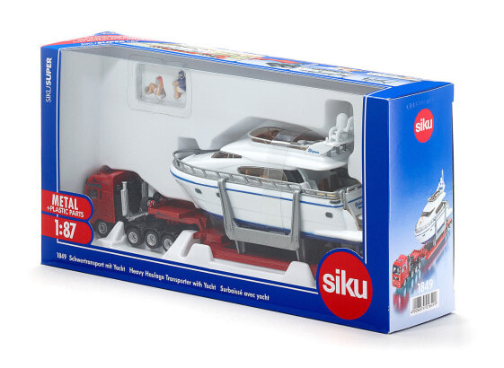 Siku Heavy Haulage Transporter with yacht - Heavy haulage transporter model - 3 yr(s) - Red - White