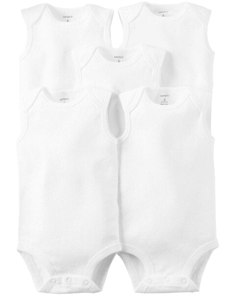 Baby 5-Pack Sleeveless Original Bodysuits Preemie (Up to 6lbs)