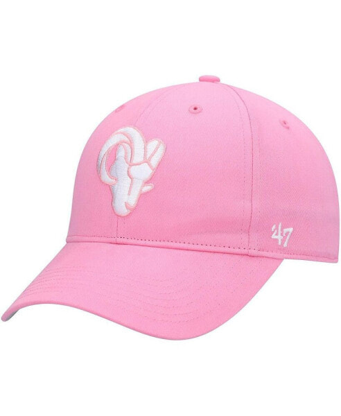 Big Girls Pink Los Angeles Rams Rose MVP Adjustable Hat