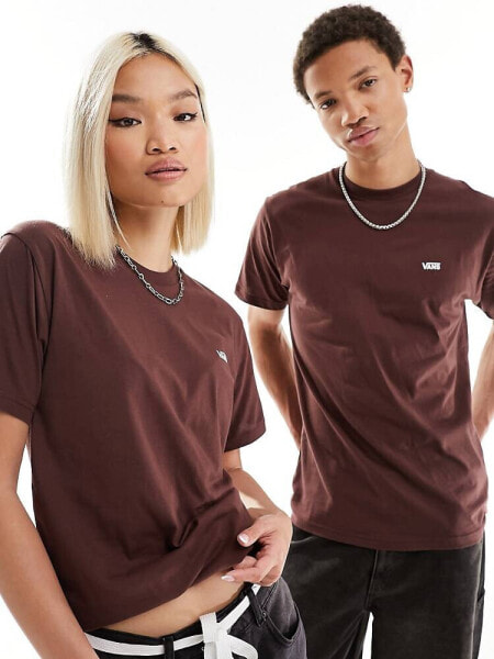 Vans MN left chest logo t-shirt in brown