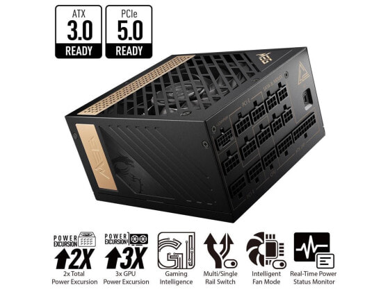 MSI MEG 1300W Ai1300P PCIE 5.0 80+ PLATINUM Full Modular Gaming Power Supply