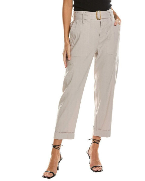 Vince Belted Linen-Blend Pant Women's M