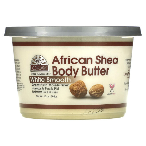 Масло для тела Африканское Shea Butter, Желтое Smooth, 13 унций (368 г) OKAY Pure Naturals
