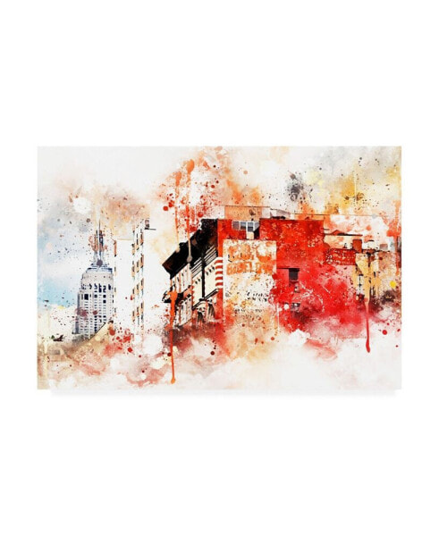 Philippe Hugonnard NYC Watercolor Collection - Manhattan Architecture Canvas Art - 36.5" x 48"