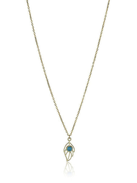 Delicate gold-plated necklace with turquoise Juniper EWN23028G