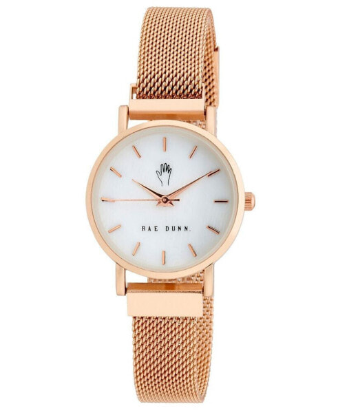 Часы Rae Dunn Tara Rose Gold Alloy Mesh Watch