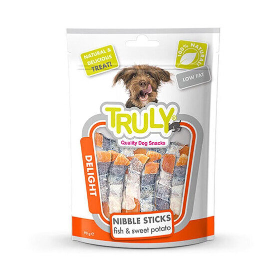 TRULY Sweet Potato And Fish Sticks 90g Dog Snack