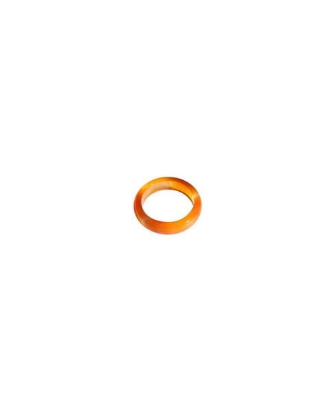 Persimmon — Dark orange jade stone ring