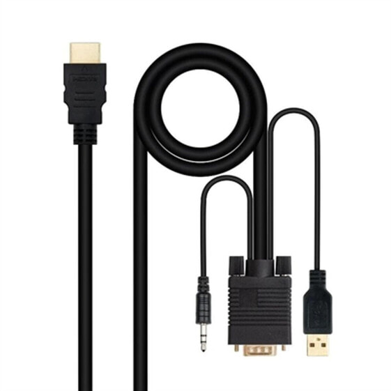 Адаптер HDMI—VGA с аудио NANOCABLE 10.15.4350 1,8 m Чёрный