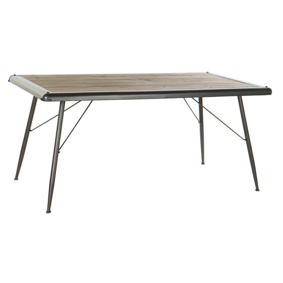 Обеденный стол DKD Home Decor Ель Натуральный Металл Светло-серый 161 x 90 x 75 cm