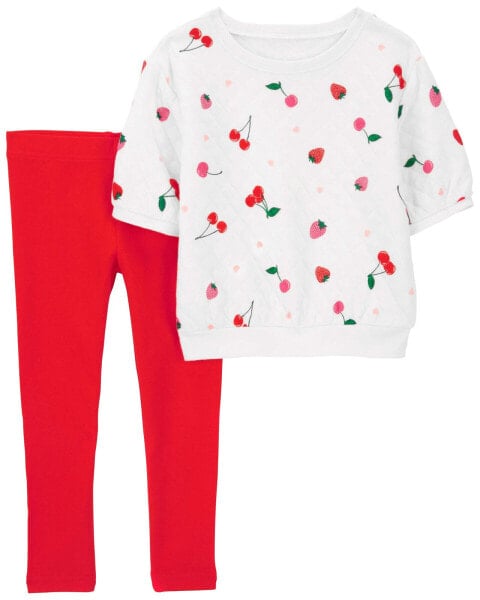 Toddler 2-Piece Cherry Top & Legging Set 3T