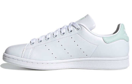 adidas originals StanSmith 浅绿尾 低帮 板鞋 女款 白