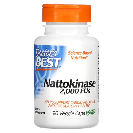 Пищеварительные ферменты Doctor's Best Nattokinase, 2,000 FUs, 270 капсул