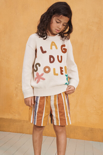 Детский свитер ZARA из хлопкового трикотажа с вышивкой - лимитированная коллекция
