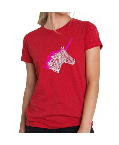 Women's Premium Word Art T-Shirt - Unicorn