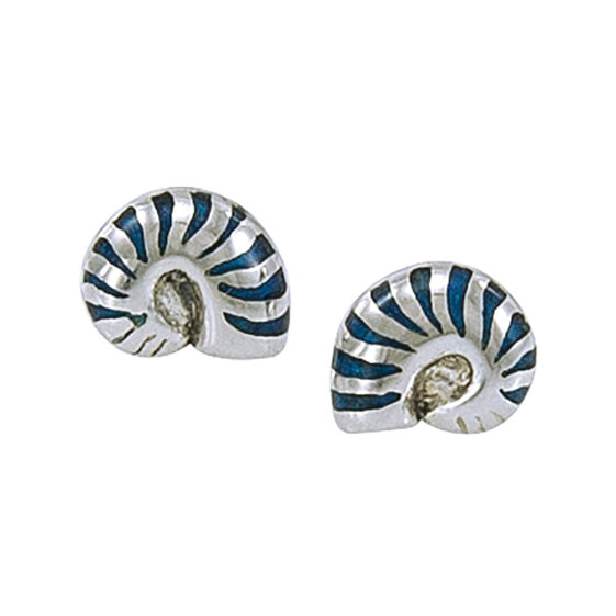 DIVE SILVER Small Nautilus Shell Post Earring