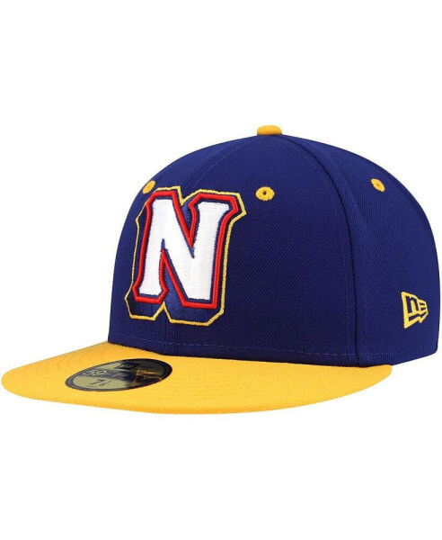 Men's Royal/Yellow Northwest Arkansas Naturals Authentic Collection 59FIFTY Fitted Hat