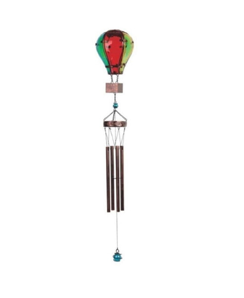 36" Long Color Glass Air Balloon Wind Chime Home Decor Perfect Gift for House Warming, Holidays and Birthdays