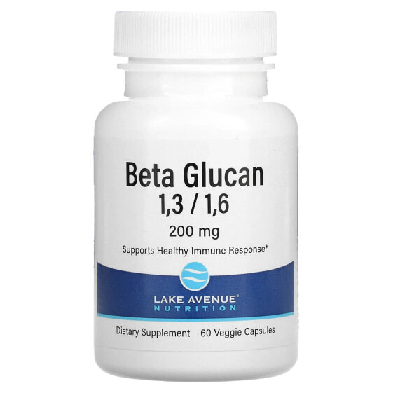 Beta Glucan 1-3, 1-6, 200 mg, 60 Veggie Capsules