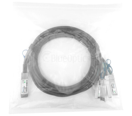 BlueOptics YFNDD-BL - 2 m - QSFP28 - 4xSFP28 - Male/Male - Orange - 100 Gbit/s