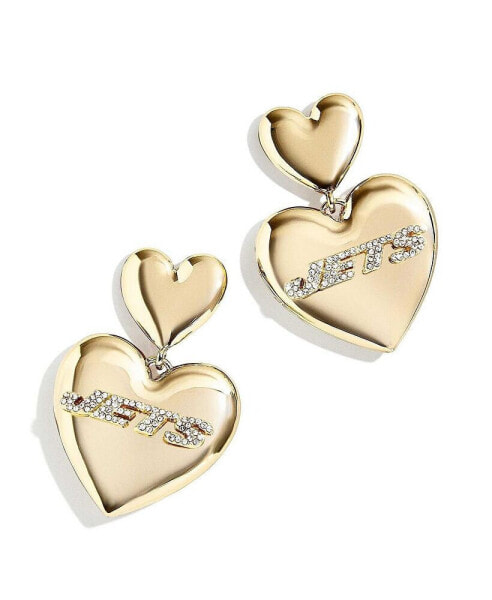 Women's x Baublebar Gold-Tone New York Jets Heart Statement Drop Earrings