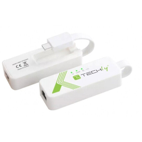 Techly IADAP USB31-ETGIGA3 - Wired - USB Type-C - Ethernet - 5000 Mbit/s - White