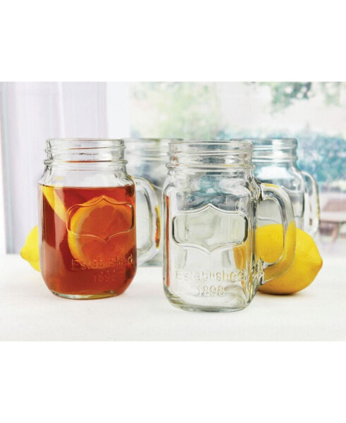 Yorkshire Mason Jar Mugs, Set of 4