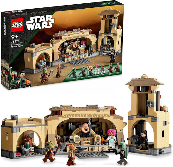 LEGO 75326 Star Wars Boba Fetts Throne Room, Building Toy House with Jabba's Palace and 7 Mini Figures Including Boba Fett, Fennec Shand and Bib Fortuna, Model Building for Children from 9 Years