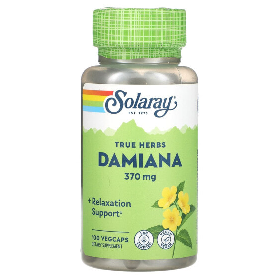 Женское здоровье SOLARAY True Herbs Дамиана 370 мг, 100 VegCaps