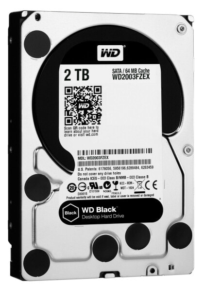 WD_BLACK Black Performance Hard Drive WD2003FZEX 3.5" SATA 2,000 GB - Hdd - 7,200 rpm 2 ms - Internal