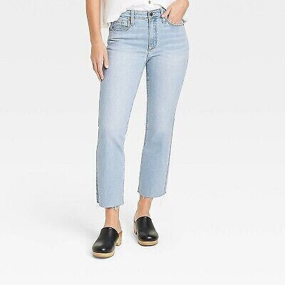 Women's High-Rise Bootcut Cropped Jeans - Universal Thread Light Wash 16 Short