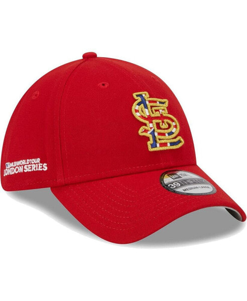 Men's Red St. Louis Cardinals 2023 MLB World Tour: London Series Flag Fill 39THIRTY Flex Hat