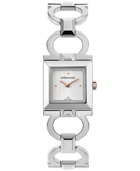 Salvatore Women's Swiss Silver-Tone Bracelet Watch 20mm