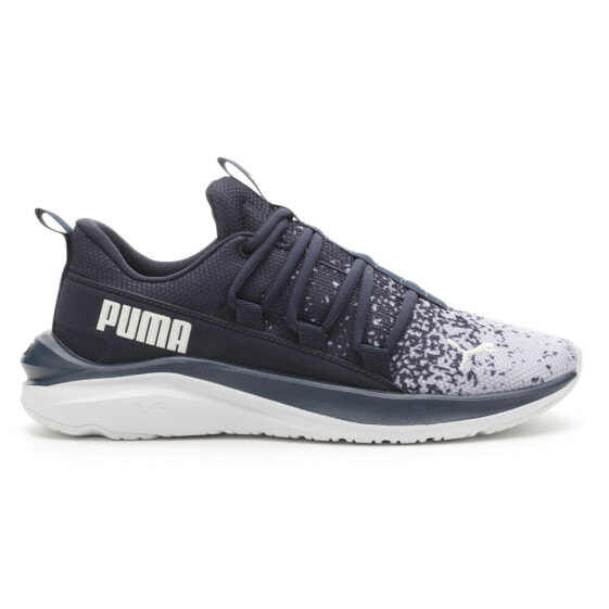 Puma Softride One4all Splatter Running Womens Blue Sneakers Athletic Shoes 3783