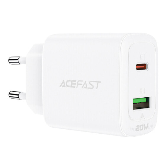 Зарядное устройство для смартфонов Acefast Ładowarka sieciowa USB-C i USB 20W PPS PD QC 3.0 AFC FCP белый