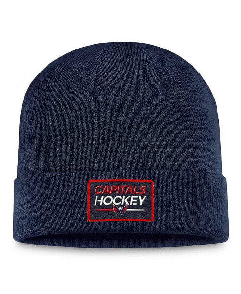 Men's Navy Washington Capitals Authentic Pro Cuffed Knit Hat