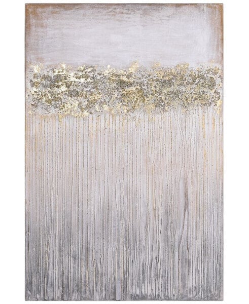 Dust Textured Metallic Hand Painted Wall Art by Martin Edwards, 60" x 40" x 1.5"