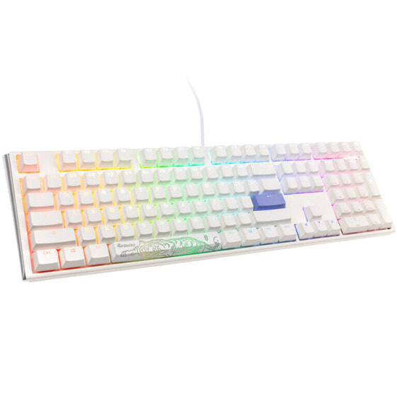 Ducky One 3 Classic Pure White Gaming Tastatur, RGB LED - MX-Silent-Red (US)