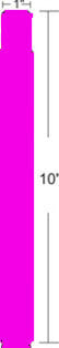 Zebra 10012712-5 - Pink - Self-adhesive printer label - Direct thermal - 1" x 10" - 350 pc(s)