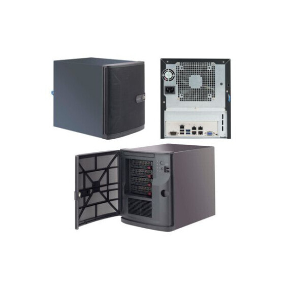 Supermicro CSE-721TQ-350B - Mini Tower - Server - Black - Mini-ITX - 1U - Fan fail - HDD - Network - Power