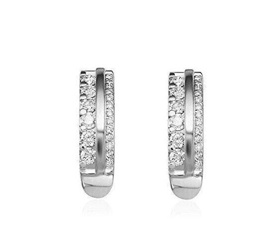 Matching silver earrings with zircons SVLE1050XH2BI00