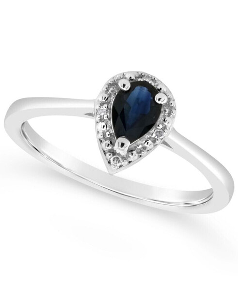 Sapphire (3/8 ct. t.w.) and Diamond Accent Ring in Sterling Silver (Also in Ruby)