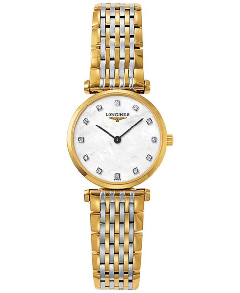 Women's Swiss La Grande Classique De Longines Two-Tone PVD Stainless Steel Bracelet Watch 24mm L42092877