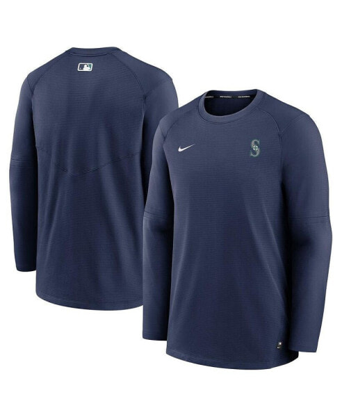 Men's Navy Seattle Mariners Authentic Collection Logo Performance Long Sleeve T-shirt