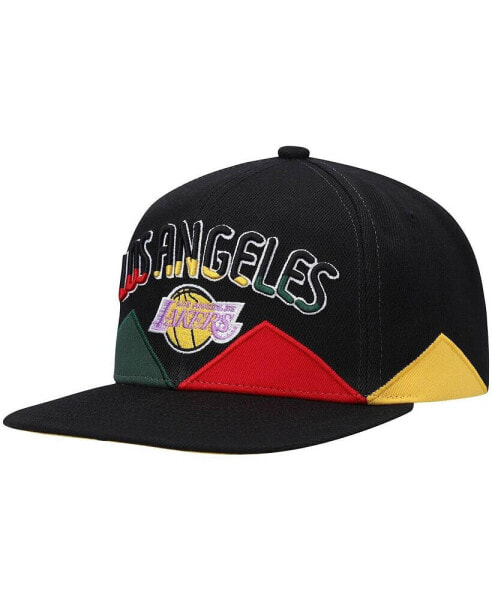 Men's Black Los Angeles Lakers Hardwood Classics Black History Month Snapback Hat