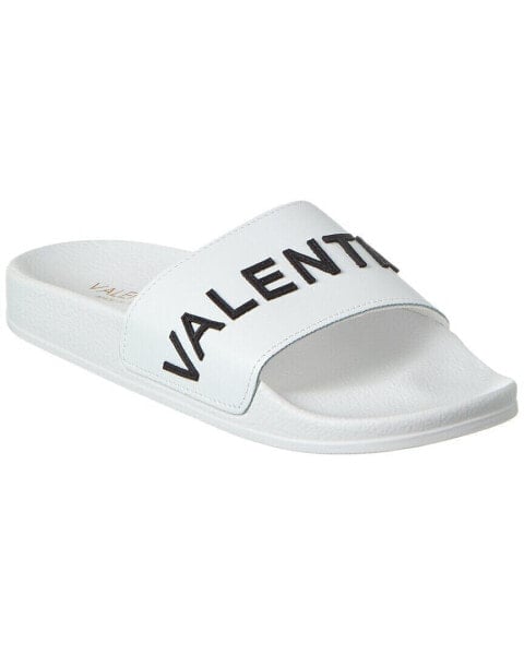 Valentino By Mario Valentino Angie Leather Slide Women's White 8