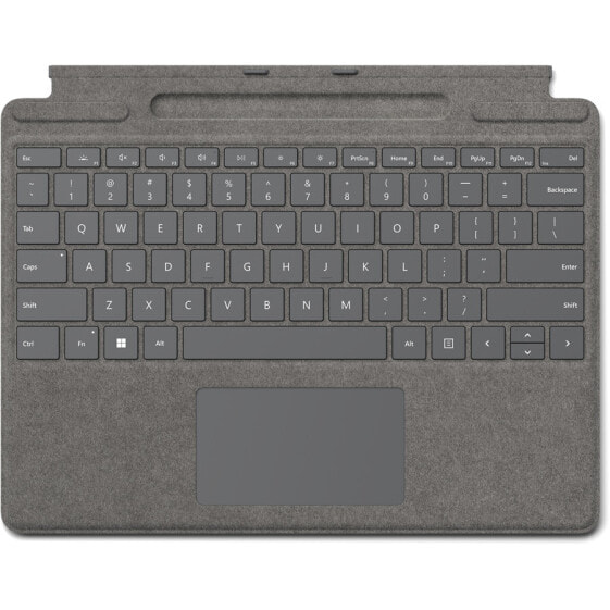 Клавиатура Microsoft Surface Pro Signature - QWERTZ - немецкая - с тачпадом - Microsoft - Surface Pro 8 - Surface Pro X - Surface Slim Pen 2 - платиновая