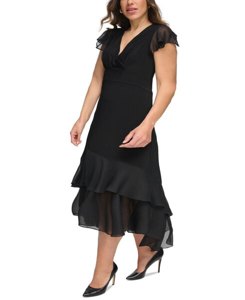Платье Tommy Hilfiger Plus Size A-Line с рукавами-фонариками